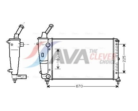 Radiator, engine cooling LC2081 Ava Quality Cooling