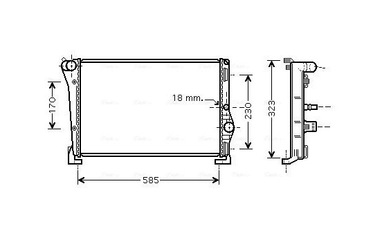 Radiator, engine cooling LCA2088 Ava Quality Cooling