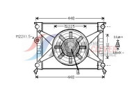Radiator, engine cooling LR2003 Ava Quality Cooling