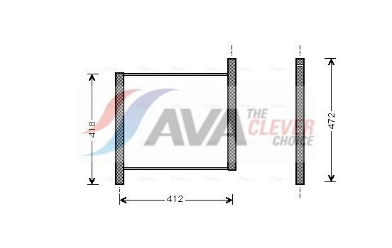 Radiator, engine cooling MCA2002 Ava Quality Cooling