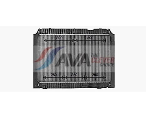 Radiator, engine cooling ME2334 Ava Quality Cooling, Image 2
