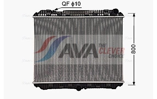 Radiator, engine cooling ME2336N Ava Quality Cooling, Image 2