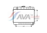 Radiator, engine cooling MS2045 Ava Quality Cooling