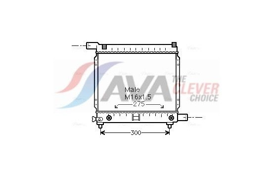 Radiator, engine cooling MS2064 Ava Quality Cooling