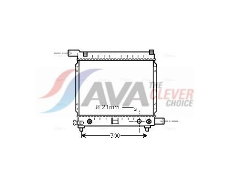 Radiator, engine cooling MS2137 Ava Quality Cooling