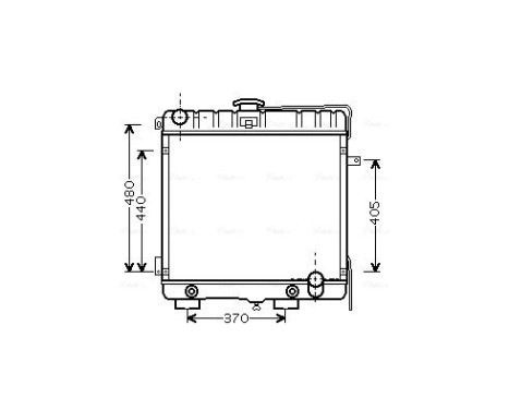 Radiator, engine cooling MS2316 Ava Quality Cooling