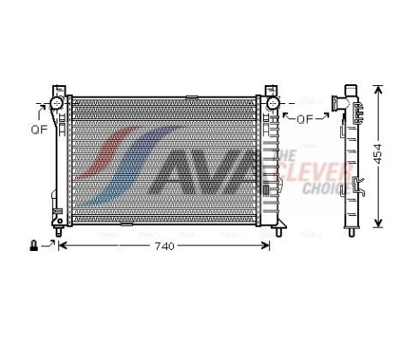 Radiator, engine cooling MS2338 Ava Quality Cooling