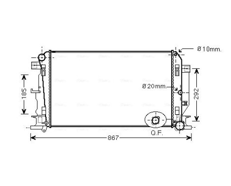 Radiator, engine cooling MS2402 Ava Quality Cooling