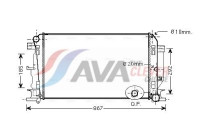 Radiator, engine cooling MS2402 Ava Quality Cooling