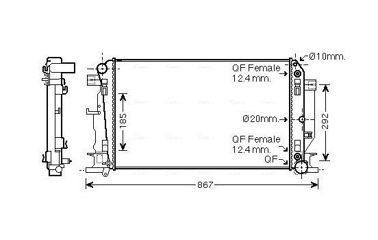 Radiator, engine cooling MS2403 Ava Quality Cooling