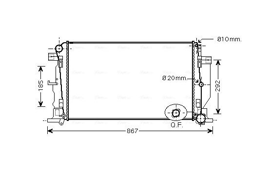 Radiator, engine cooling MS2444 Ava Quality Cooling