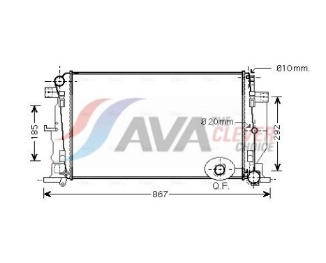 Radiator, engine cooling MS2444 Ava Quality Cooling