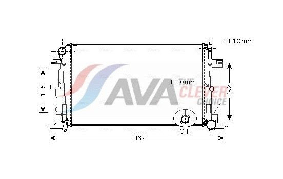 Radiator, engine cooling MS2444 Ava Quality Cooling