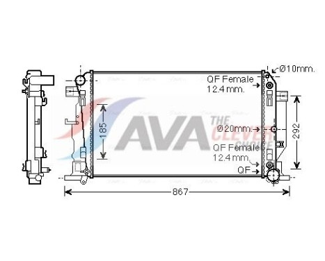 Radiator, engine cooling MS2445 Ava Quality Cooling