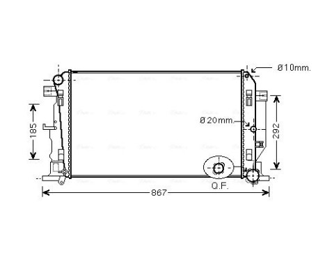 Radiator, engine cooling MS2446 Ava Quality Cooling