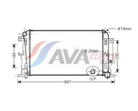 Radiator, engine cooling MS2446 Ava Quality Cooling, Image 2
