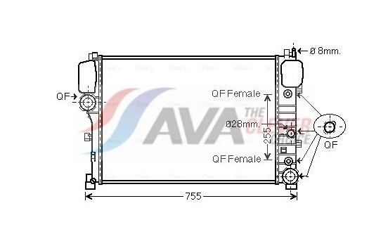 Radiator, engine cooling MS2447 Ava Quality Cooling