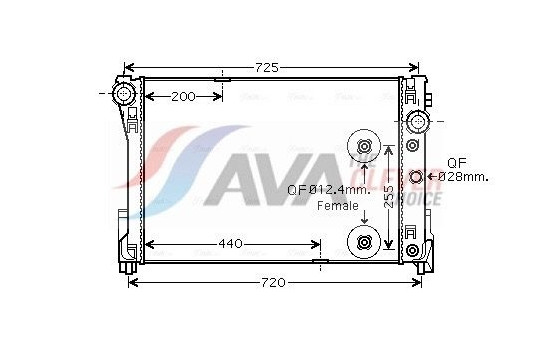 Radiator, engine cooling MS2452 Ava Quality Cooling