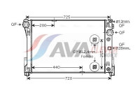 Radiator, engine cooling MS2491 Ava Quality Cooling