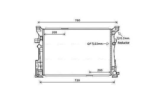 Radiator, engine cooling MS2652 Ava Quality Cooling