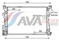 Radiator, engine cooling MS2652 Ava Quality Cooling