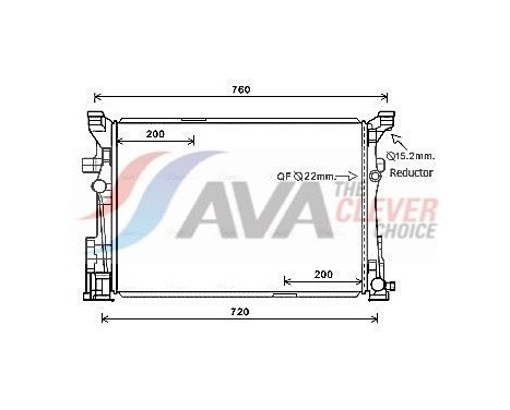 Radiator, engine cooling MS2652 Ava Quality Cooling