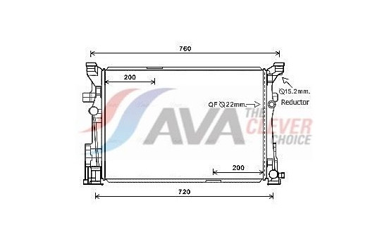 Radiator, engine cooling MS2652 Ava Quality Cooling