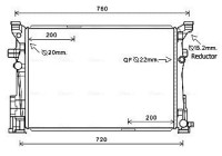 Radiator, engine cooling MS2653 Ava Quality Cooling