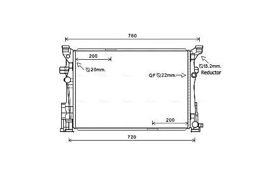 Radiator, engine cooling MS2653 Ava Quality Cooling