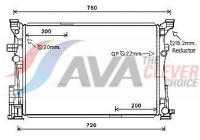 Radiator, engine cooling MS2654 Ava Quality Cooling