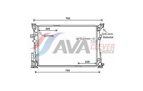 Radiator, engine cooling MS2654 Ava Quality Cooling