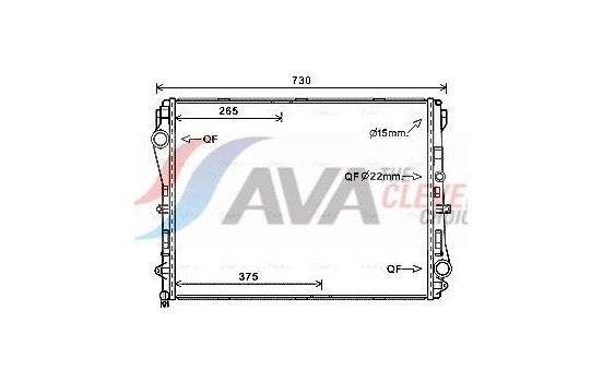 Radiator, engine cooling MS2667 Ava Quality Cooling