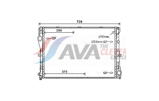 Radiator, engine cooling MS2679 Ava Quality Cooling