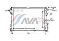 Radiator, engine cooling MS2693 Ava Quality Cooling