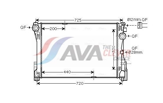 Radiator, engine cooling MS2693 Ava Quality Cooling