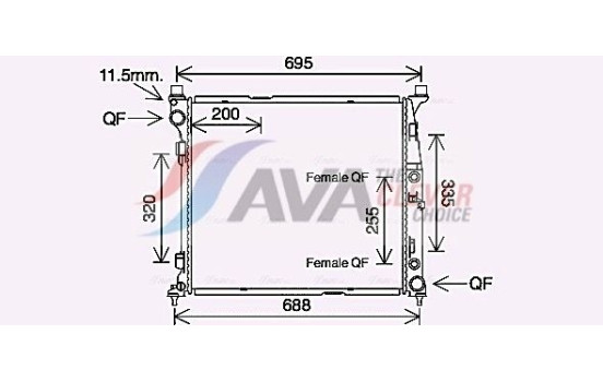 Radiator, engine cooling MS2694 Ava Quality Cooling