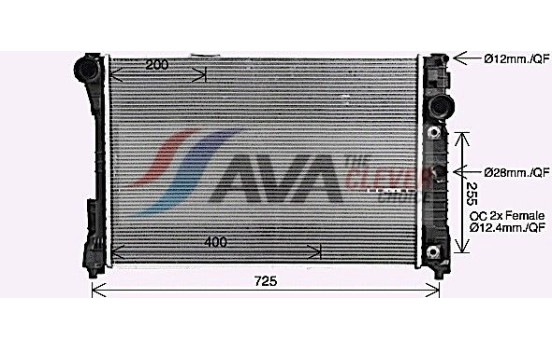 Radiator, engine cooling MS2729 Ava Quality Cooling, Image 2