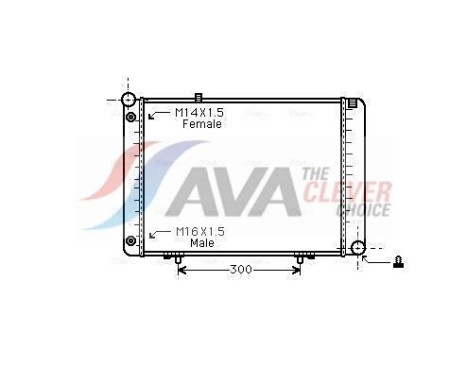 Radiator, engine cooling MSA2074 Ava Quality Cooling