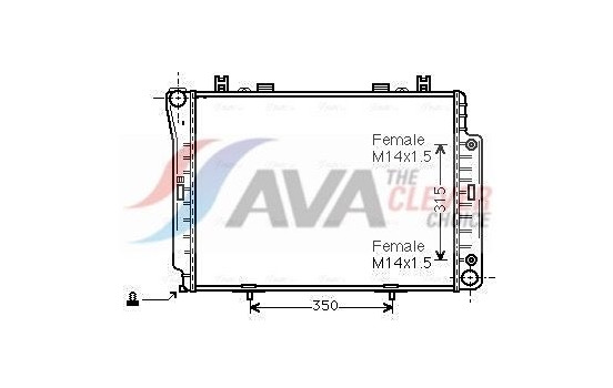 Radiator, engine cooling MSA2144 Ava Quality Cooling