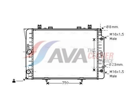 Radiator, engine cooling MSA2151 Ava Quality Cooling