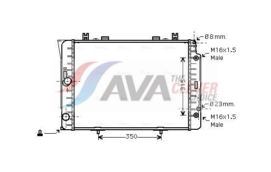 Radiator, engine cooling MSA2151 Ava Quality Cooling