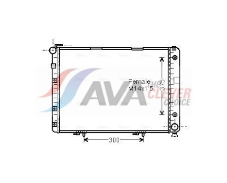 Radiator, engine cooling MSA2154 Ava Quality Cooling