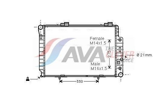 Radiator, engine cooling MSA2174 Ava Quality Cooling