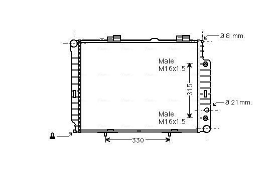 Radiator, engine cooling MSA2189 Ava Quality Cooling