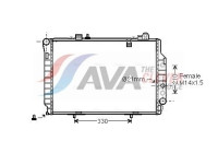 Radiator, engine cooling MSA2203 Ava Quality Cooling