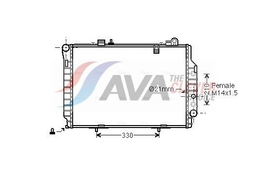 Radiator, engine cooling MSA2203 Ava Quality Cooling