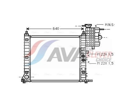 Radiator, engine cooling MSA2218 Ava Quality Cooling