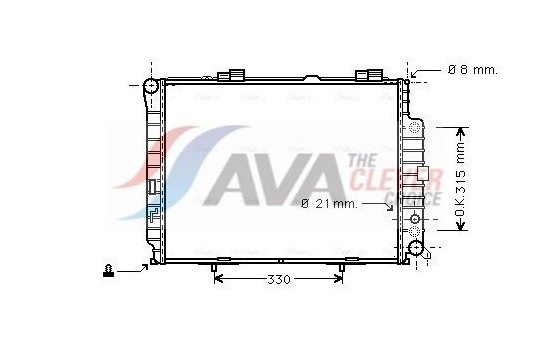 Radiator, engine cooling MSA2228 Ava Quality Cooling