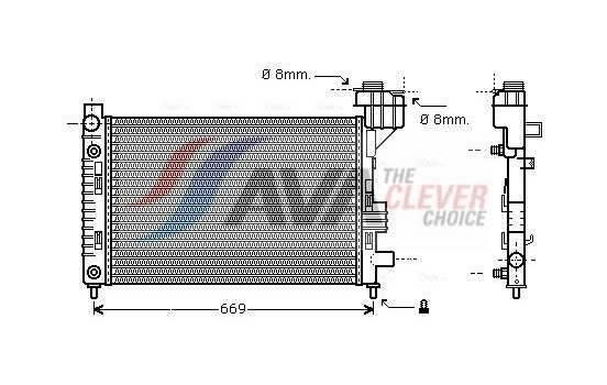 Radiator, engine cooling MSA2248 Ava Quality Cooling