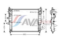 Radiator, engine cooling MSA2271 Ava Quality Cooling